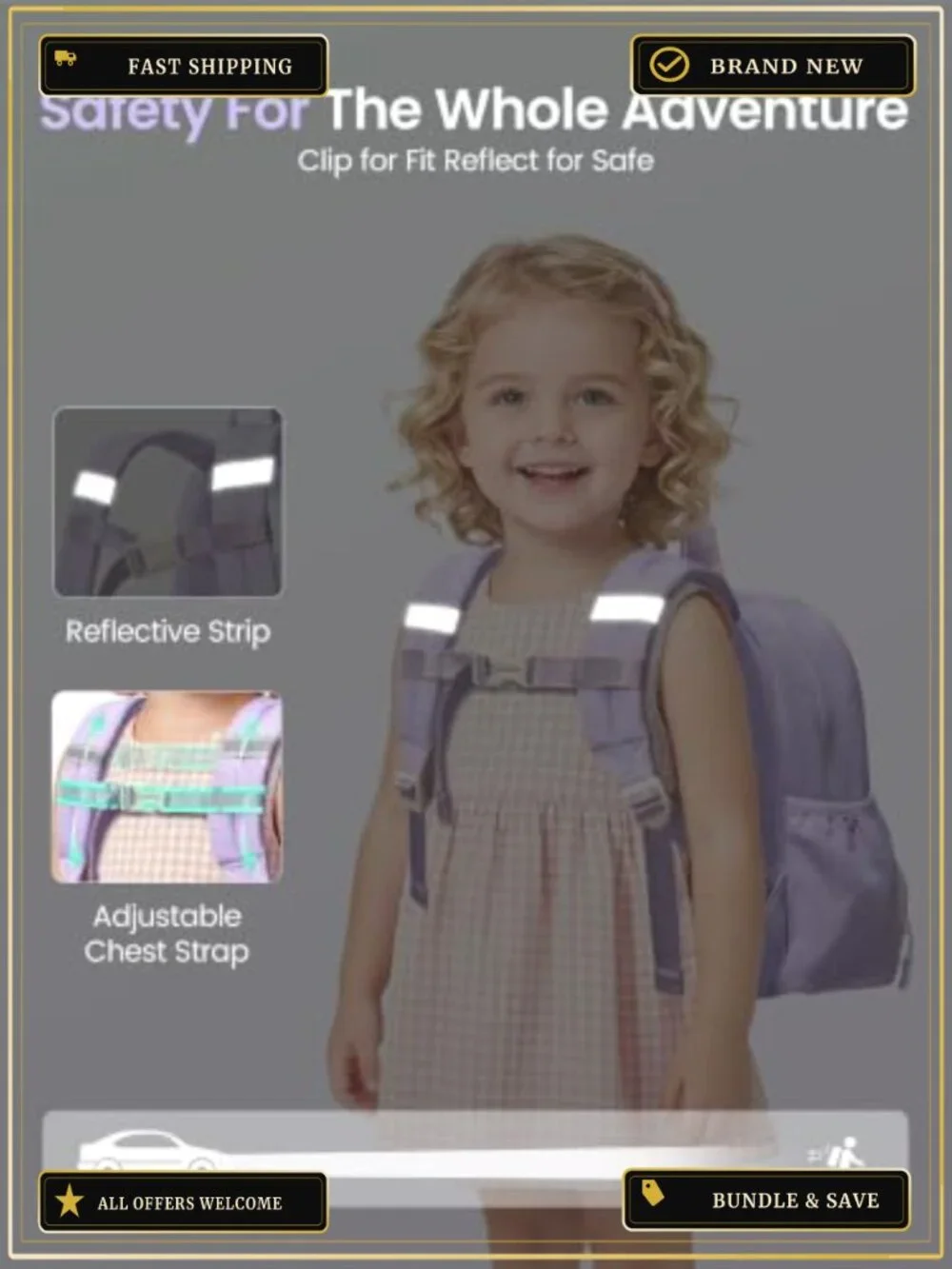 Toddler Backpack Kids Preschool Kindergarten Lightweight Cute Daycare Bag with